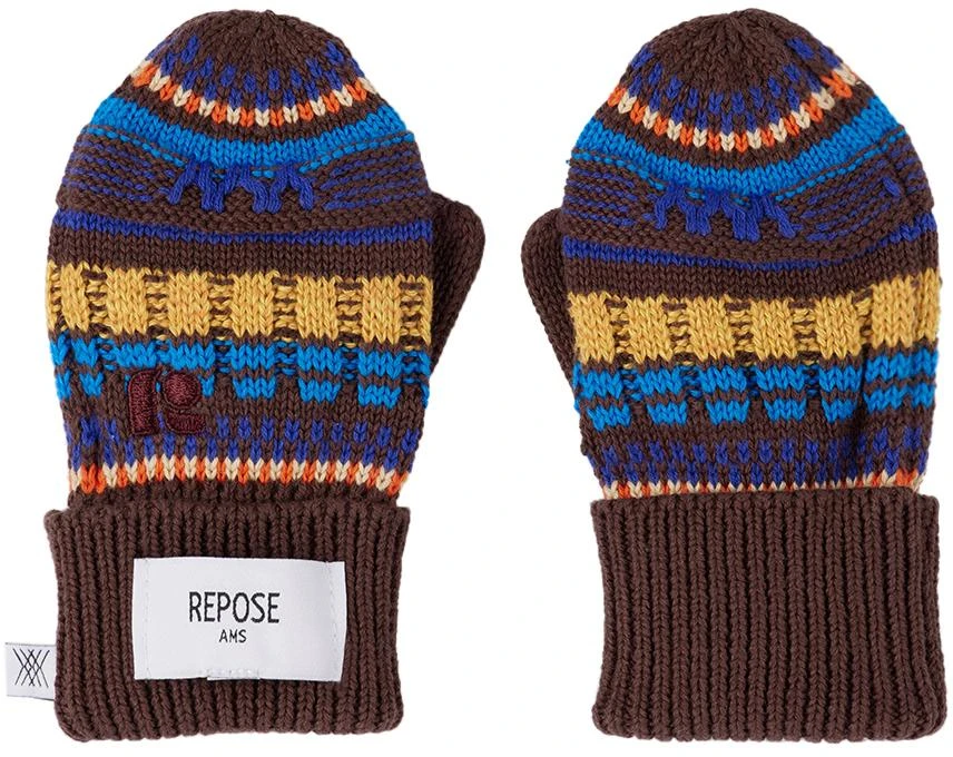 Repose AMS Kids Brown Graphic Gloves 1