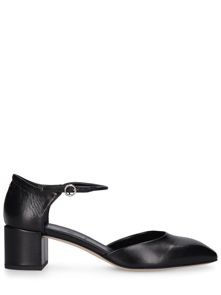 AEYDE 45mm Magda Nappa Leather Heels