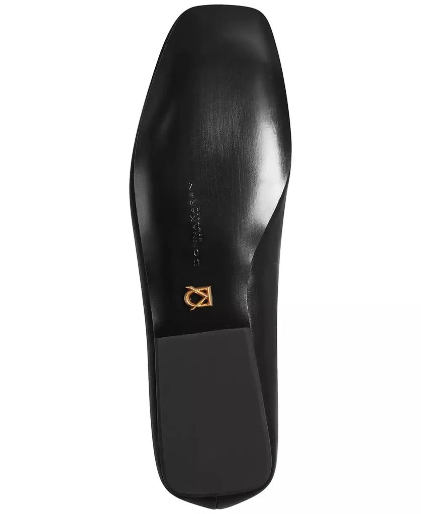 Donna Karan Women's Kylee Logo Leather Ballet Flats 5