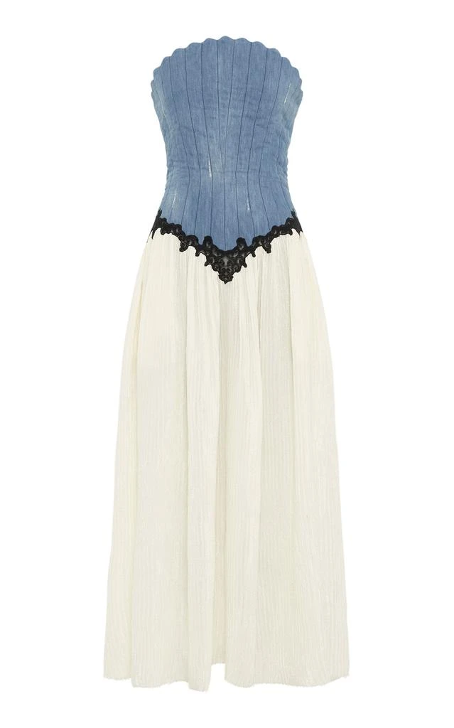 gabriela hearst blue dress Ardor Knit Maxi Dress in Washed Denim Cashmere Silk – Gabriela Hearst main image 0