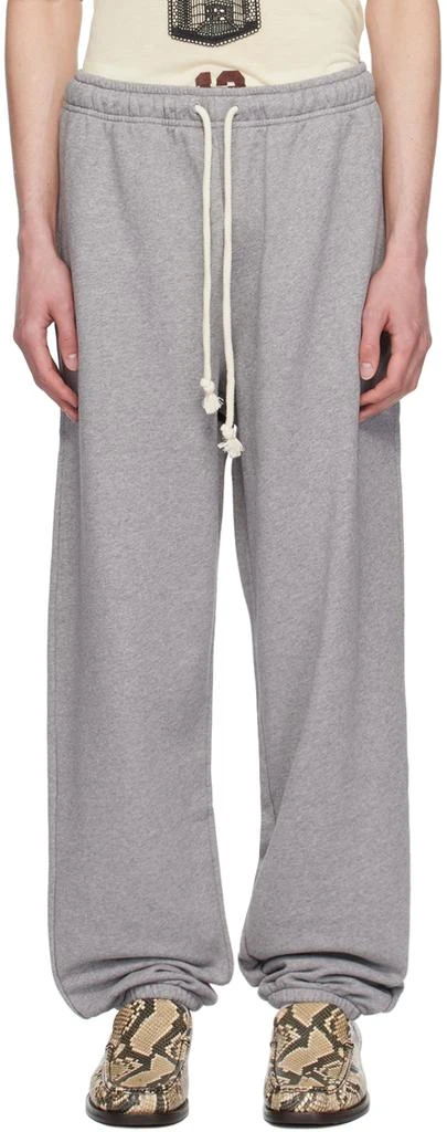 Acne Studios Gray Logo Patch Sweatpants 1