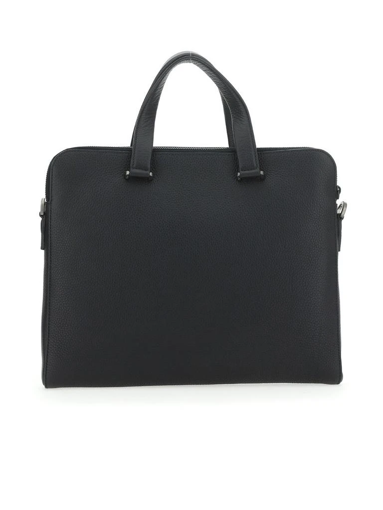 Salvatore Ferragamo Ferragamo Logo-Plaque Zipped Briefcase 2