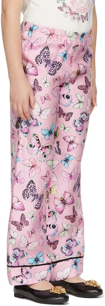 Versace Kids Pink Silk Butterfly Lounge Pants 3