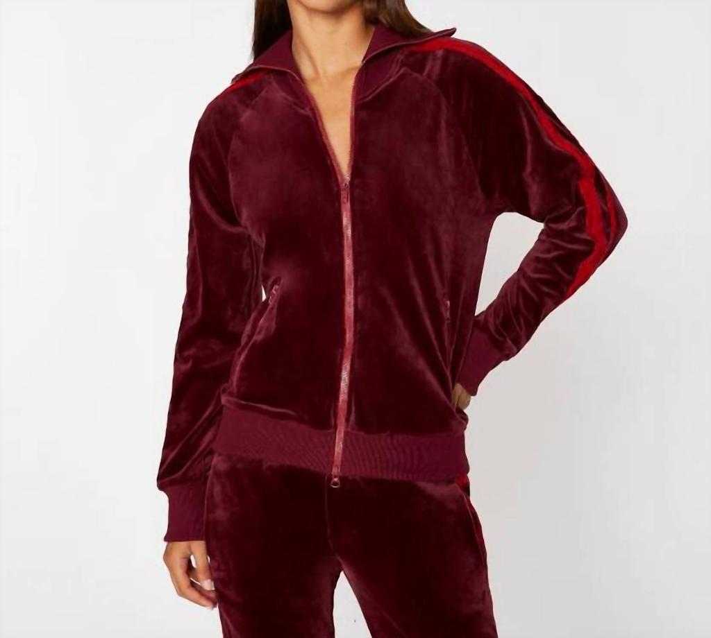 Pam & Gela Track Jacket In Burgundy