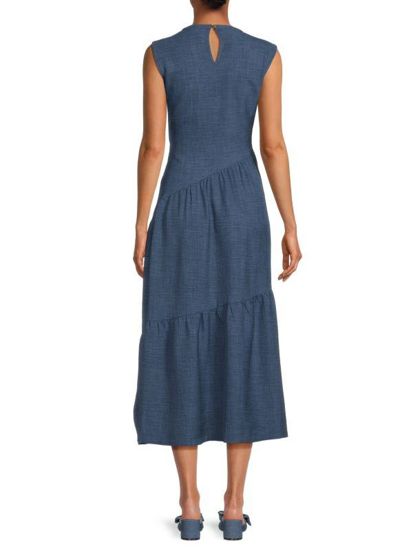 DKNY Denim A-Line Midi-Dress 2