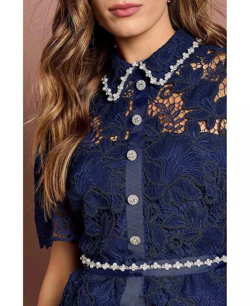 Coast Women's Lace Top Pleat Skirt Jewel Button Dress. - Dresses & Skirts -  Free Shipping - BeyondStyle