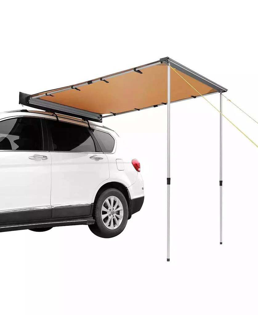 Mecale Car Side Awning, 6.6
x 8.2
Shade Coverage Vehicle Awning, PU3000mm UV50+ Retractable Awning with Storage Bag, Height Adjustable