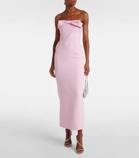 The New Arrivals Ilkyaz Ozel Bow-detail strapless crêpe gown 2
