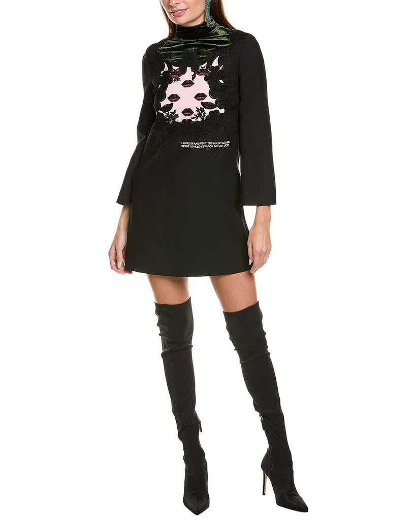 Valentino Wool & Silk-Blend Shift Dress 1