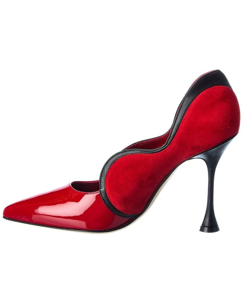 Manolo Blahnik Hamaki 105 Patent & Suede Pump 2