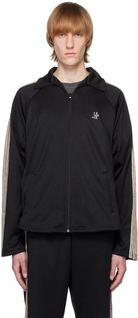 JieDa Black Five Stripe Track Jacket 1