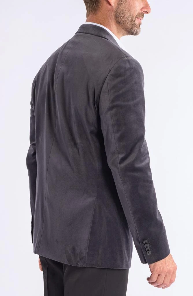 SAVILE ROW CO Mid Grey Velvet Blazer 6