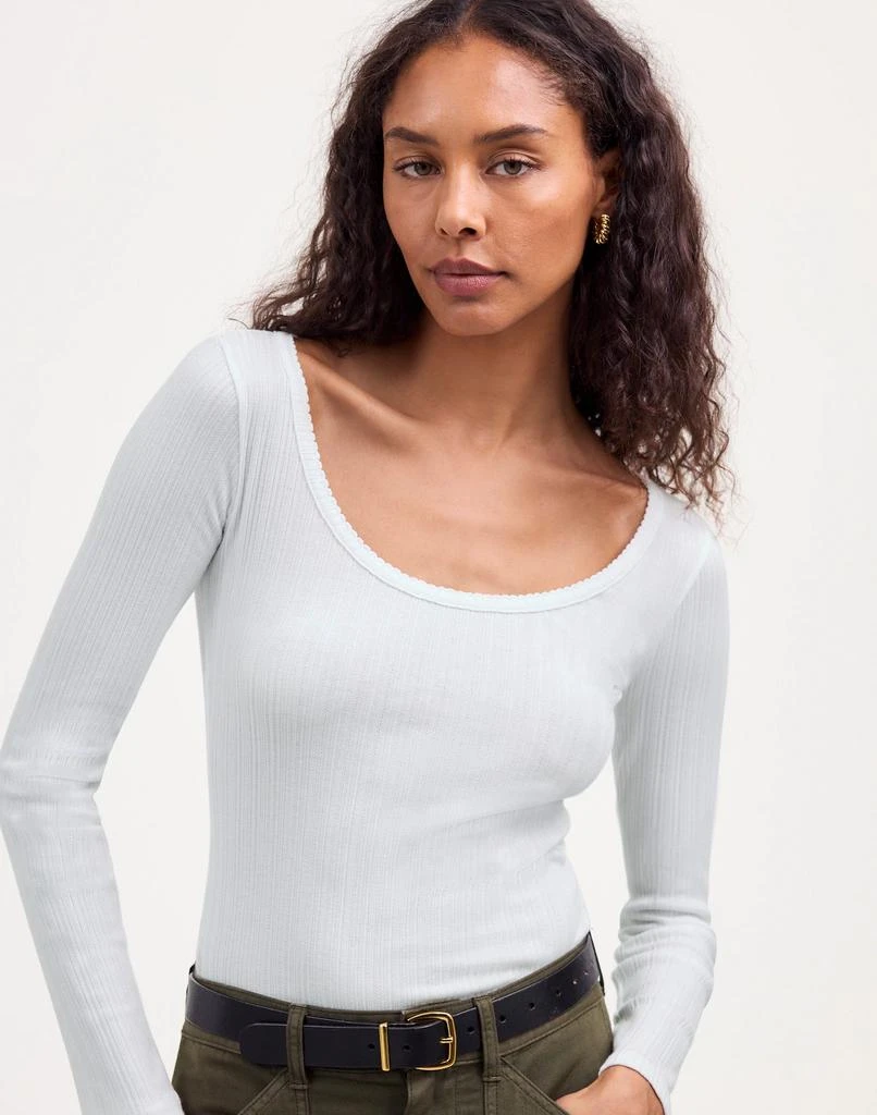 Madewell Pointelle Long-Sleeve Scoopneck Tee 1