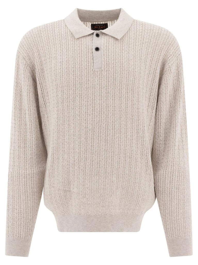 BEAMS PLUS Beams Plus Textured Knit Polo Shirt 1