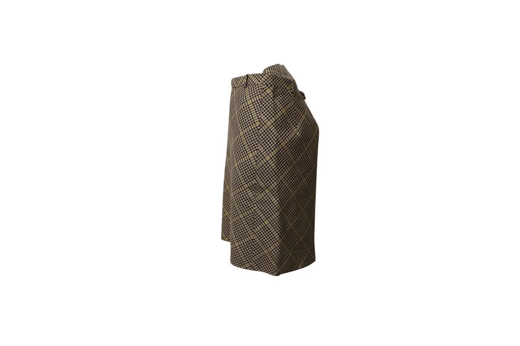 Balenciaga Houndstooth Skirt in Brown Wool 2