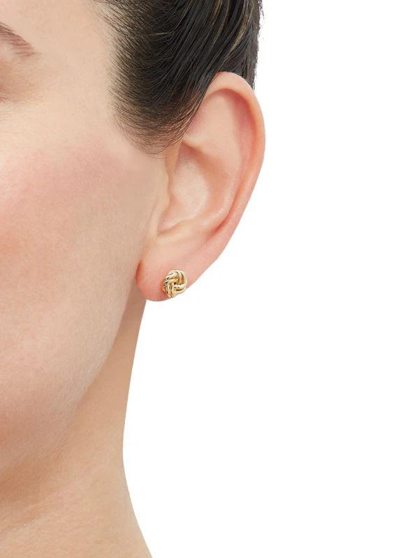 Saks Fifth Avenue 14K Yellow Gold Knot Stud Earrings 3