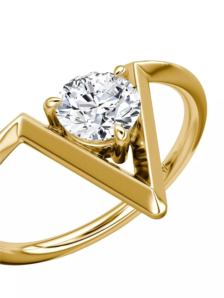 VRAI VRAI V 14K Yellow Gold & Lab-Grown Diamond Ring 5
