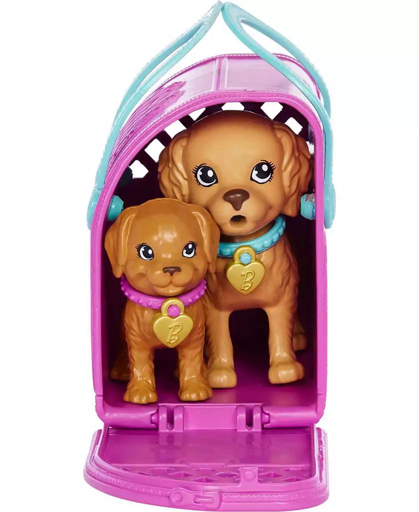 Barbie Doll and Accessories Pup Adoption Playset with Doll, 2 Puppies and Color-Change