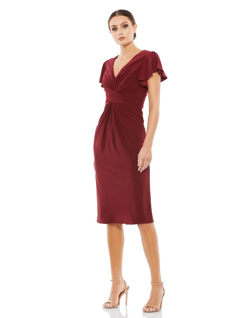 Ieena for Mac Duggal Flounce Sleeve Midi Dress 4