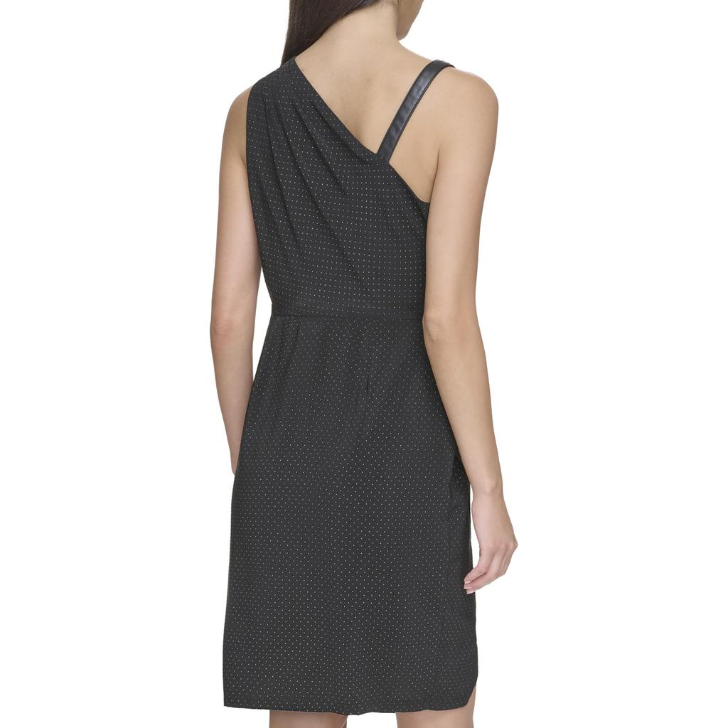 DKNY Sleeveless Mix Media Studded Dress
