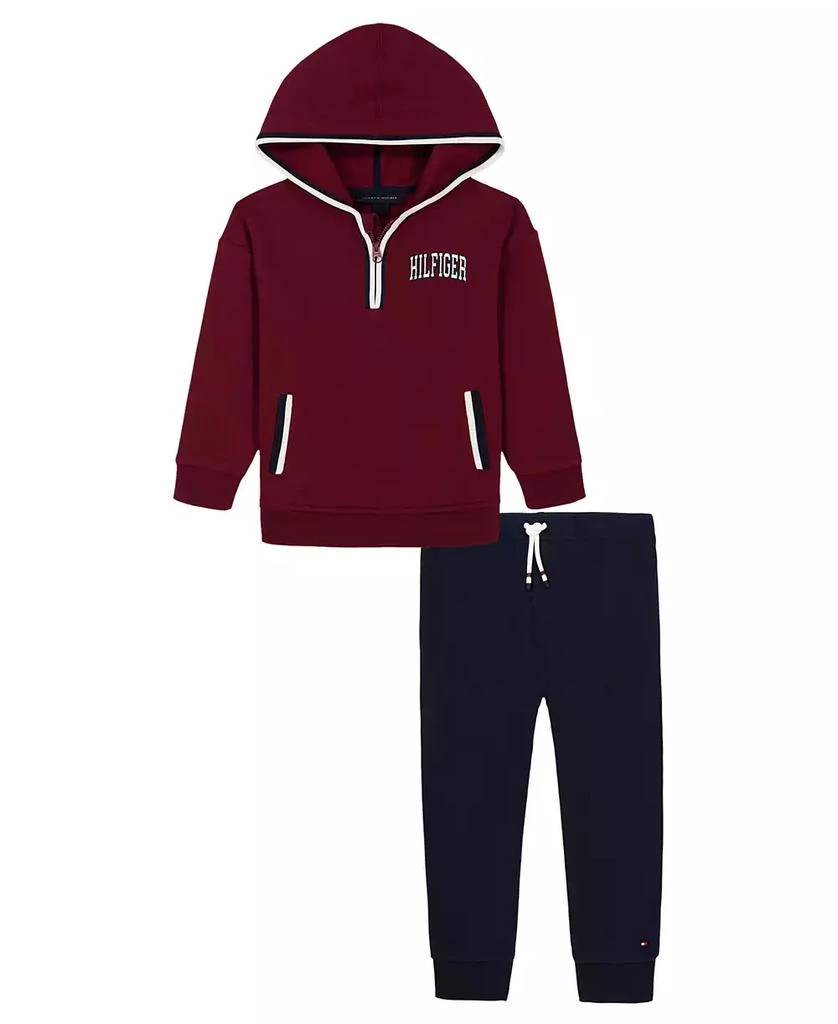 Tommy Hilfiger Baby Boys
 Semi-Zip Hoodie and Joggers, 2-Piece Set