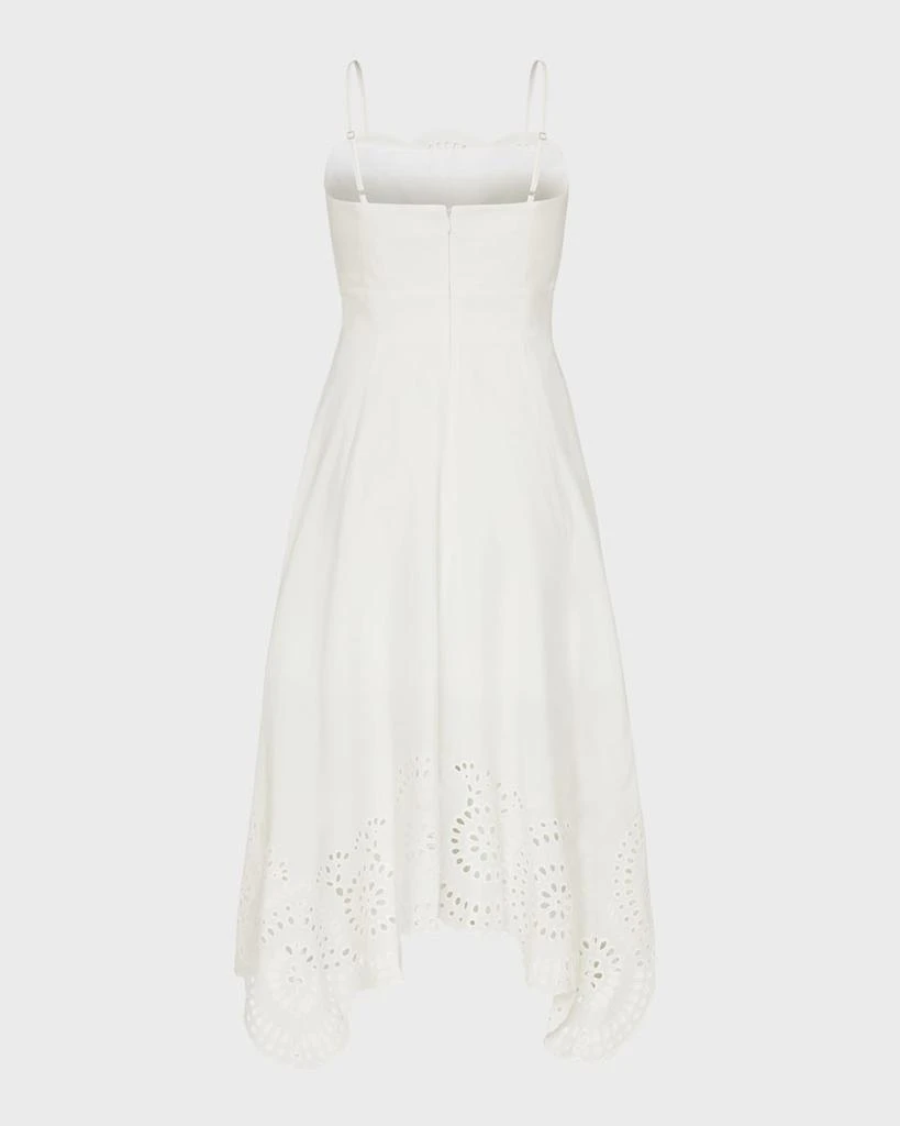 Milly Camilla Embroidered Handkerchief Midi Dress 4