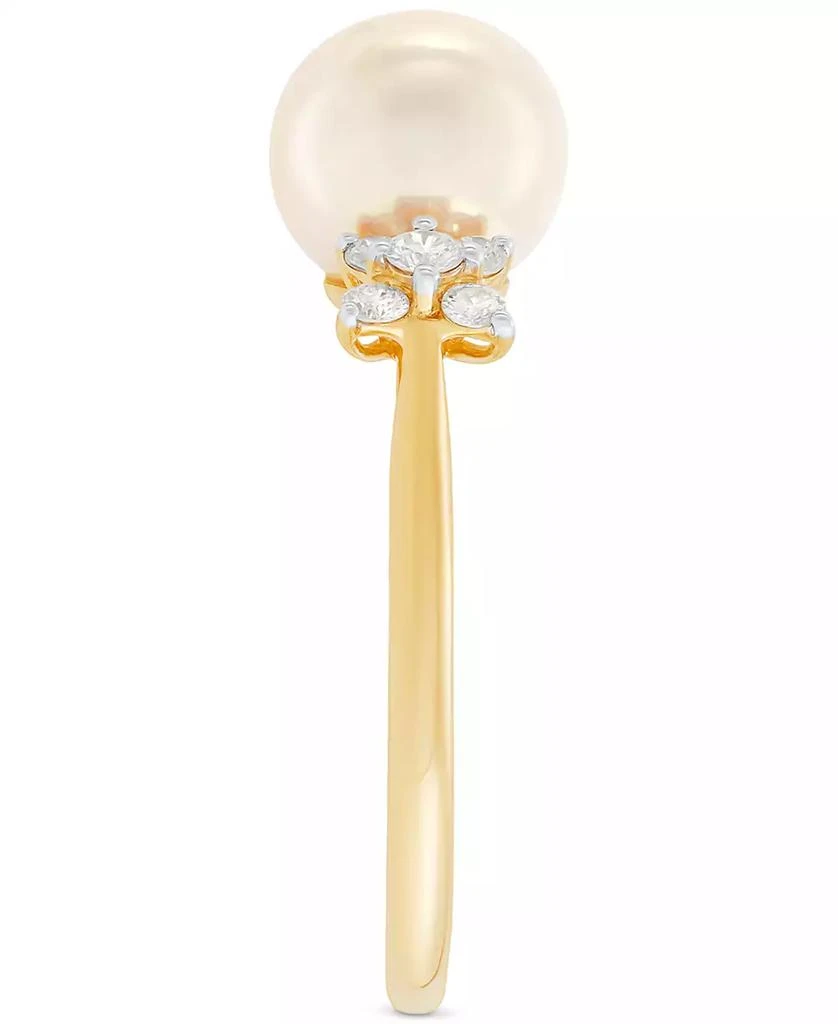Grown With Love Cultured Freshwater Pearl (9mm) & Lab Grown Diamond (1/3 ct. t.w.) Ring in 14k Gold 4