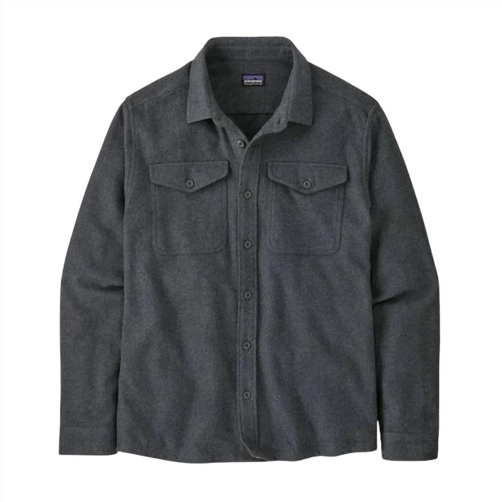 Patagonia Men's Fjord Flannel Shirt In Forge Grey 1