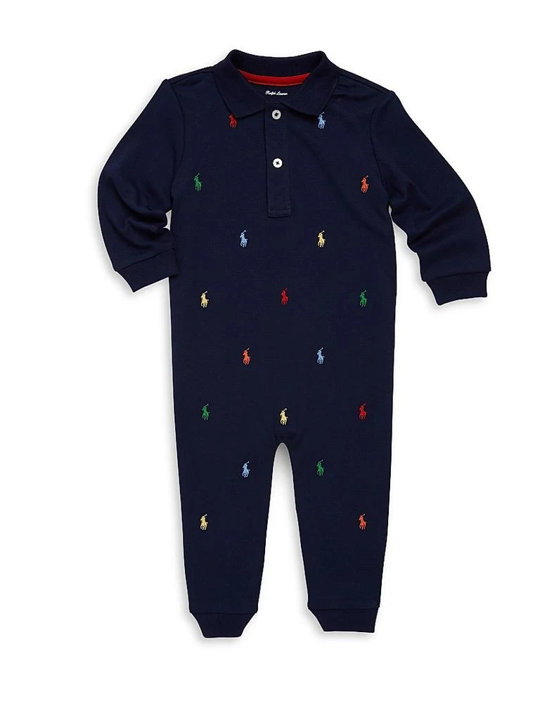 Ralph Lauren Baby Boy's Pony Cotton Interlock Coverall 1