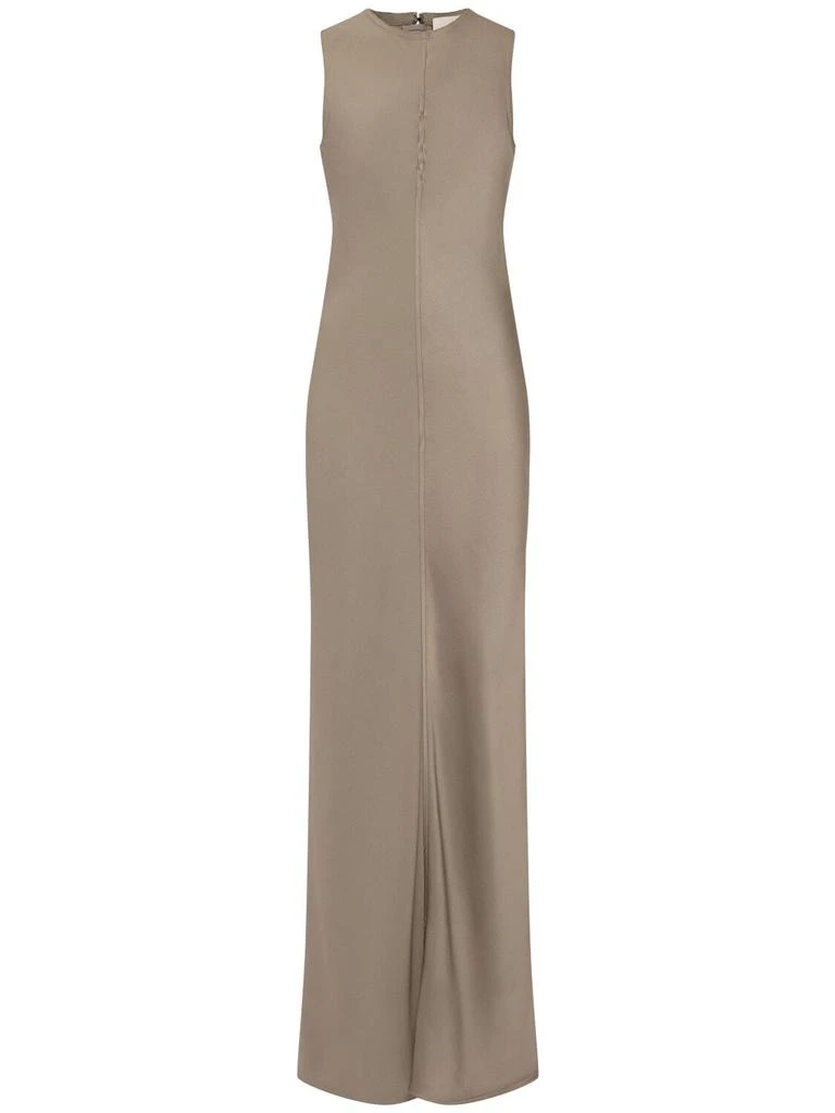 AMI Viscose Blend Crepe Long Dress 1