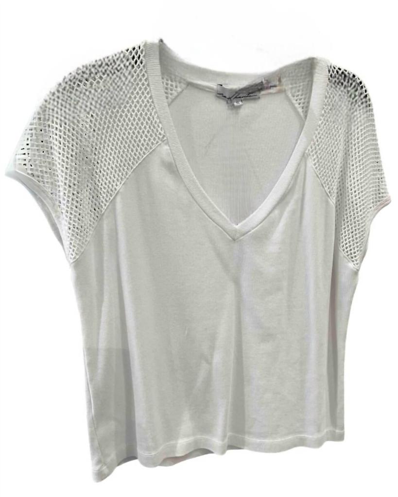 Red Haute Red Haute - Women's Boxy V Neck Tee Top