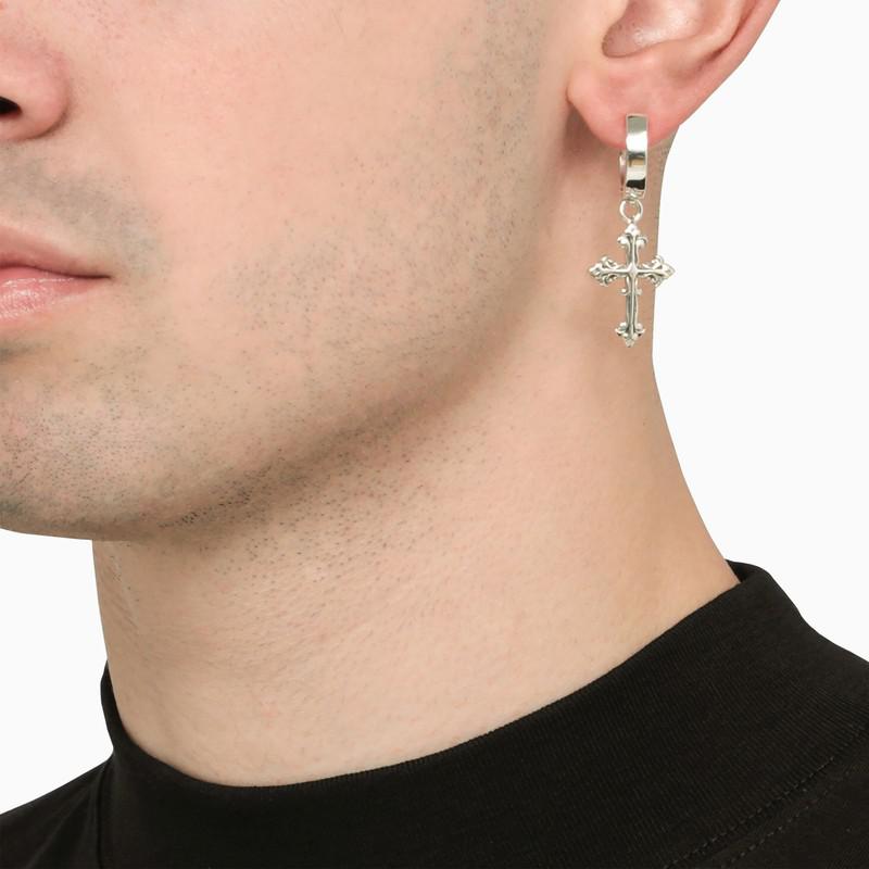 Emanuele Bicocchi Avelli silver 925 cross earring