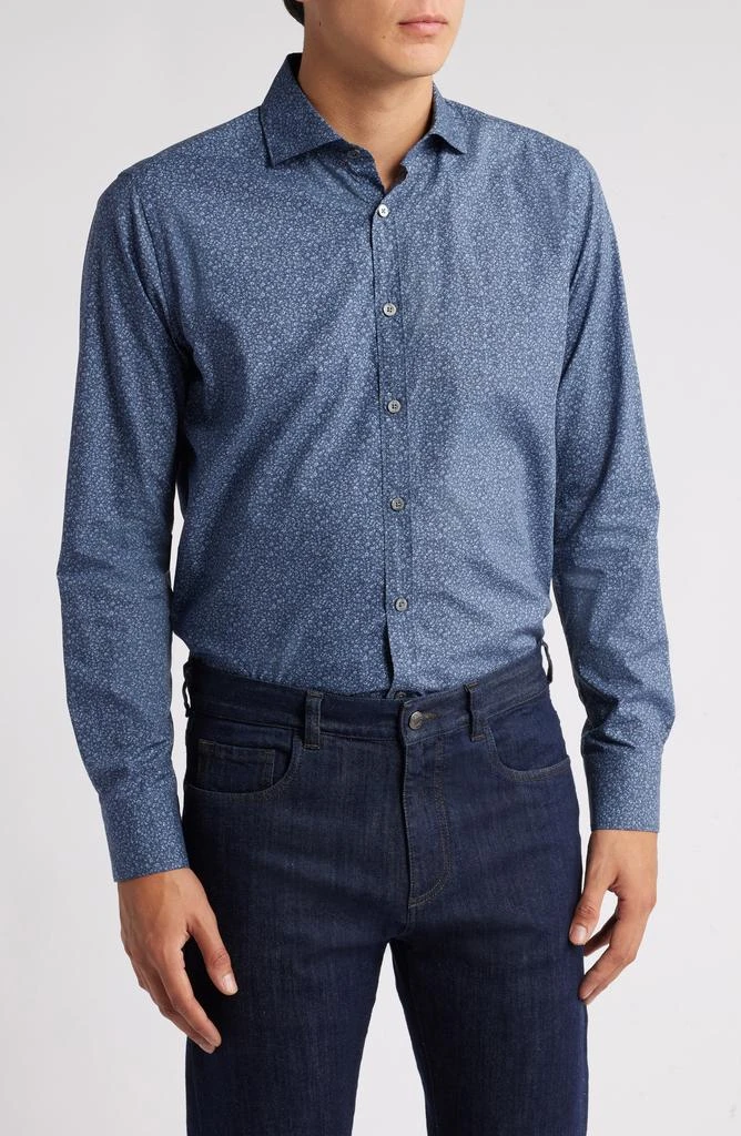 Canali Regular Fit Floral Button-Up Shirt 1