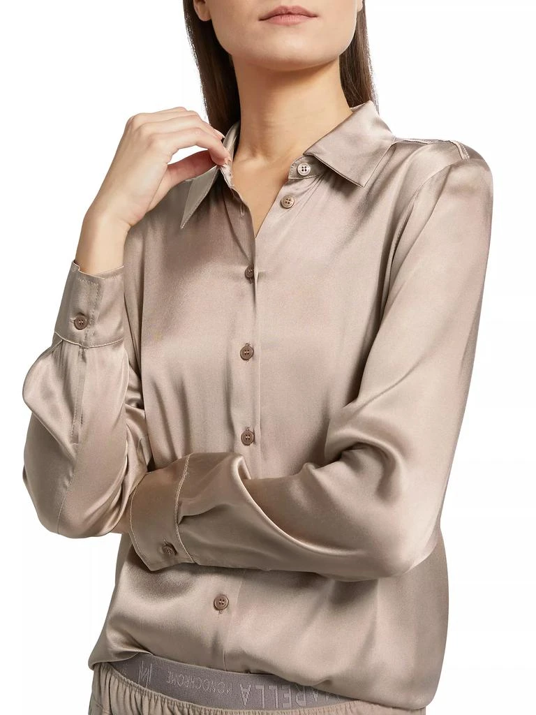 Marella Sifone Silk-Blend Satin Shirt 6