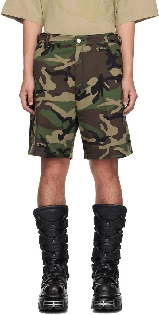 Vetements Khaki Camouflage Cargo Shorts 1
