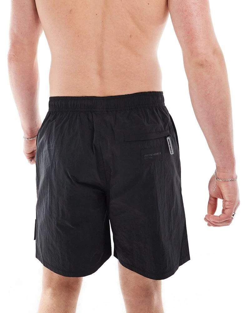 AAPE Aape By A Bathing Ape swim shorts with logo in black 3
