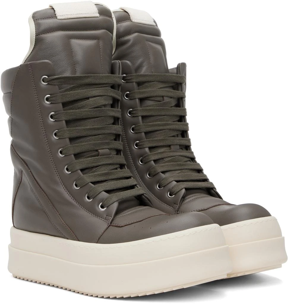 Rick Owens Gray Hollywood Mega Geobasket Sneakers 4