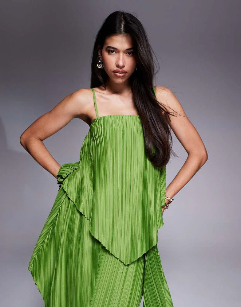 Shop ASOS DESIGN Premium square neck plisse double layer maxi dress with  full hem in green on Sale at BeyondStyle  Get 75% Off ASOS DESIGN Premium  square neck plisse double layer