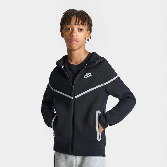 NIKE Boys' Big Kids' Nike Sportswear Tech Fleece Reflective Full-Zip Hoodie 1
