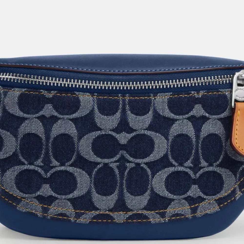 Coach Warren Mini Belt Bag In Signature Denim 6