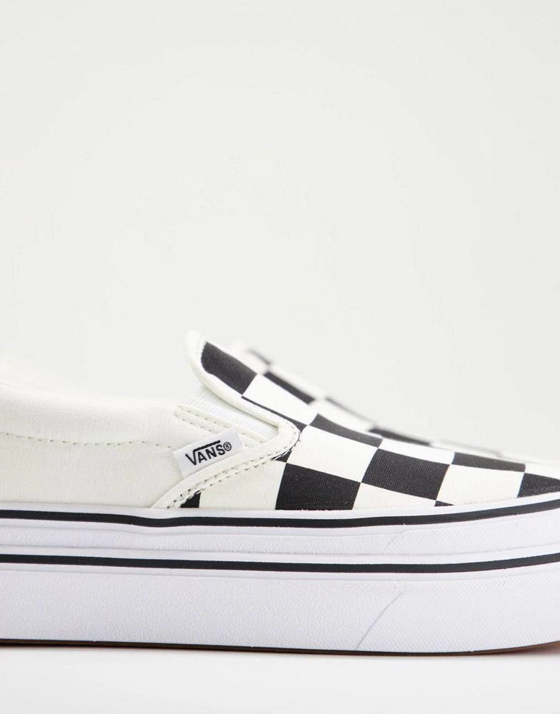 Vans Vans Super ComfyCush Slip-On Big Classics Checker trainers in white/black 2