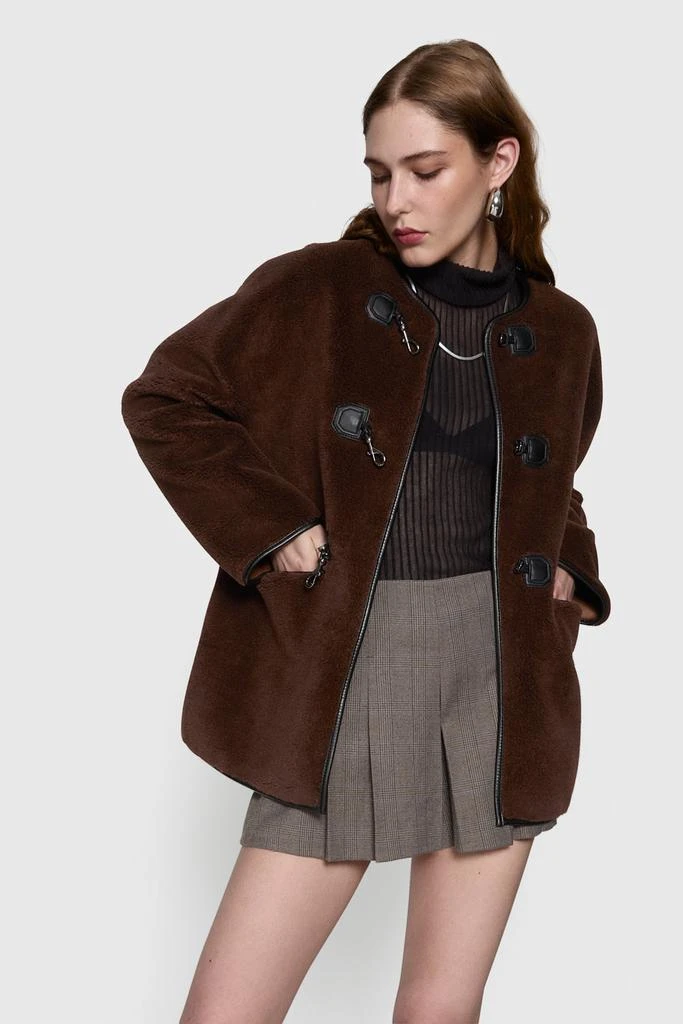 Rebecca Minkoff Shearling Toggle Jacket 2