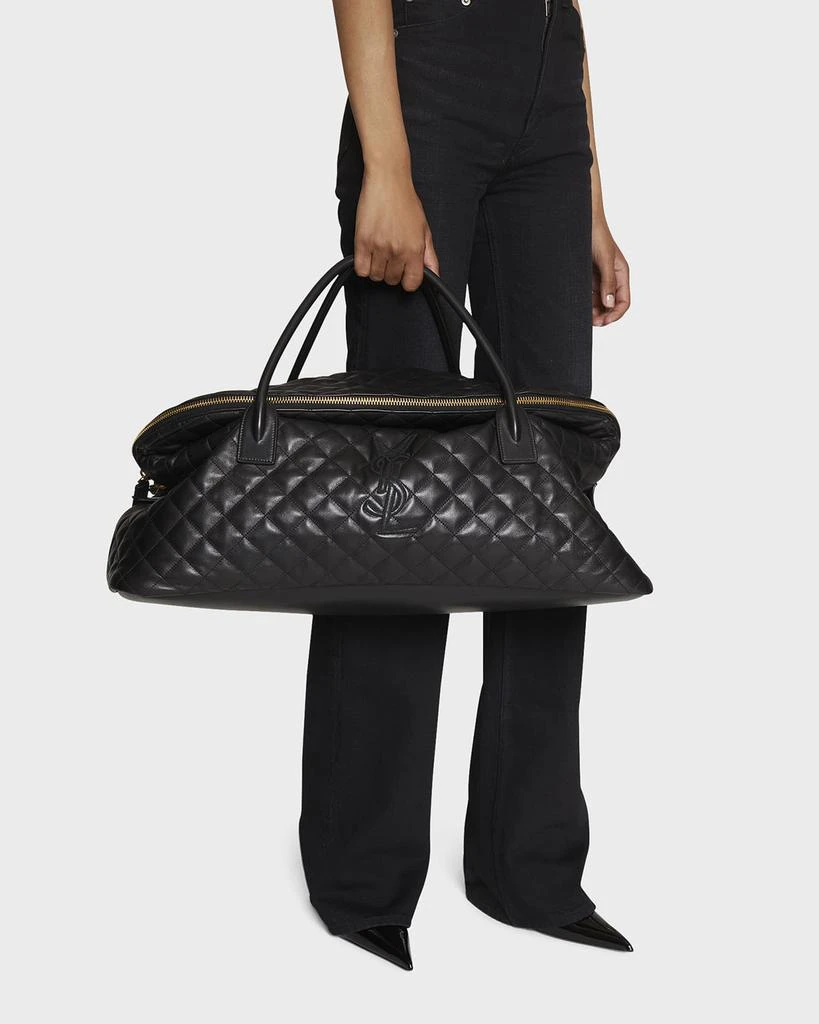 Yves Saint Laurent Es Giant YSL Travel Bag in Smooth Quilted Leather 3
