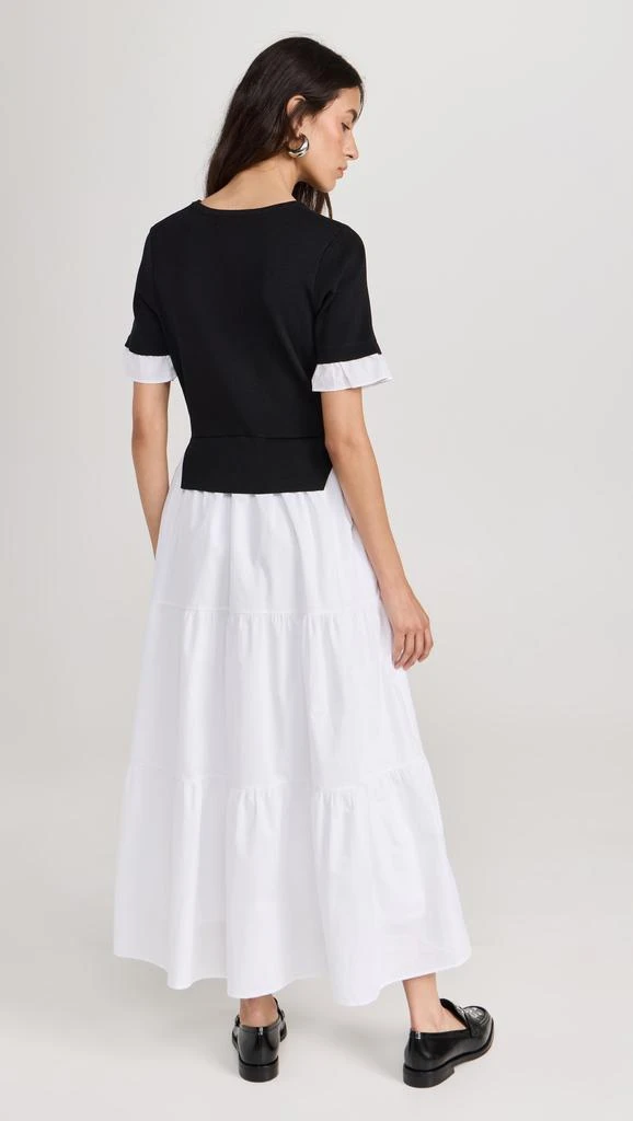 English Factory Mixed Media Short Sleeve Maxi Dress 2