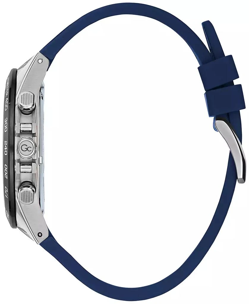 GUESS Gc Audacious Men's Swiss Silver-Tone Stainless Steel Strap Watch 44mm 2