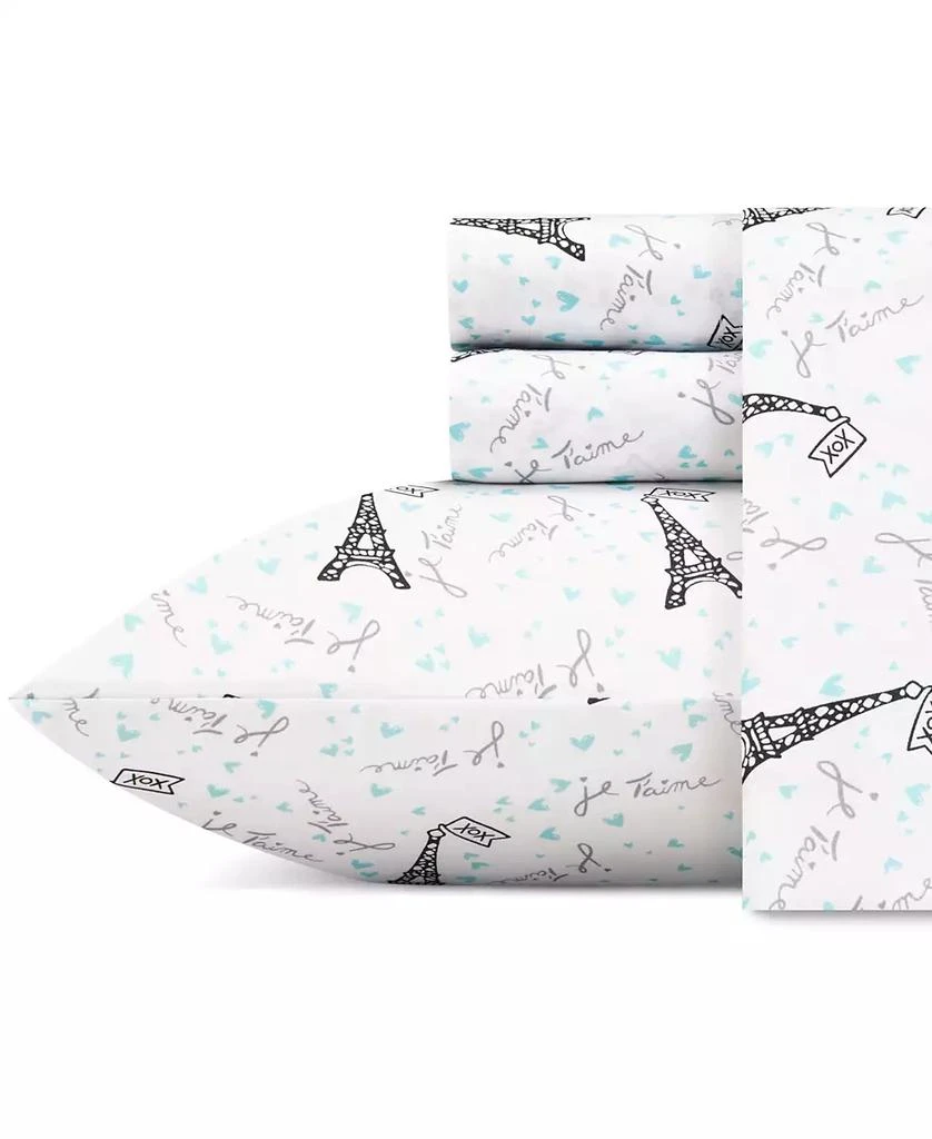 Betsey Johnson Silky Microfiber Printed 4-Pc. Sheet Set