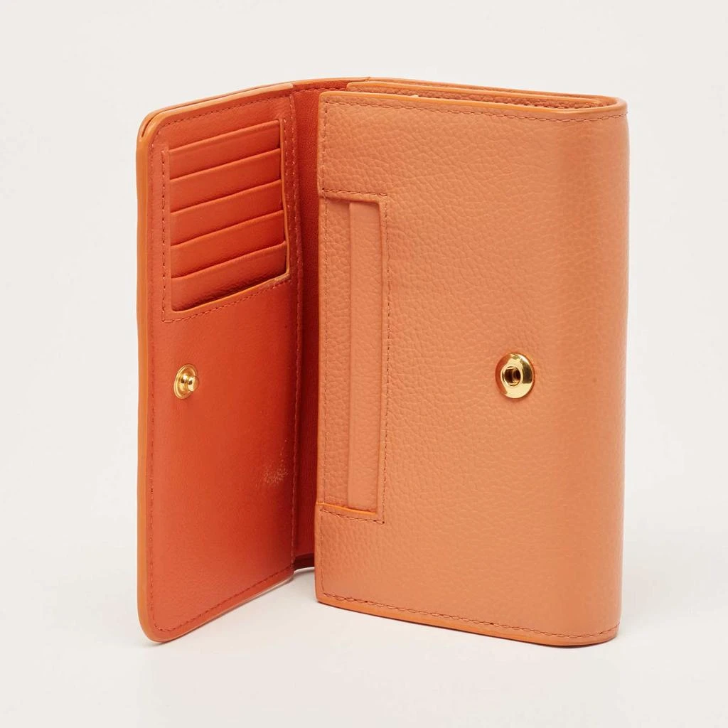 Mulberry Mulberry Orange Leather Flap Continental Wallet 3