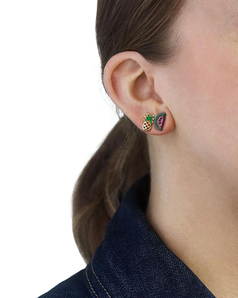 BAUBLEBAR Pick Of The Tropics Pavé Pineapple & Watermelon Slice Stud Earrings, Set of 2 2