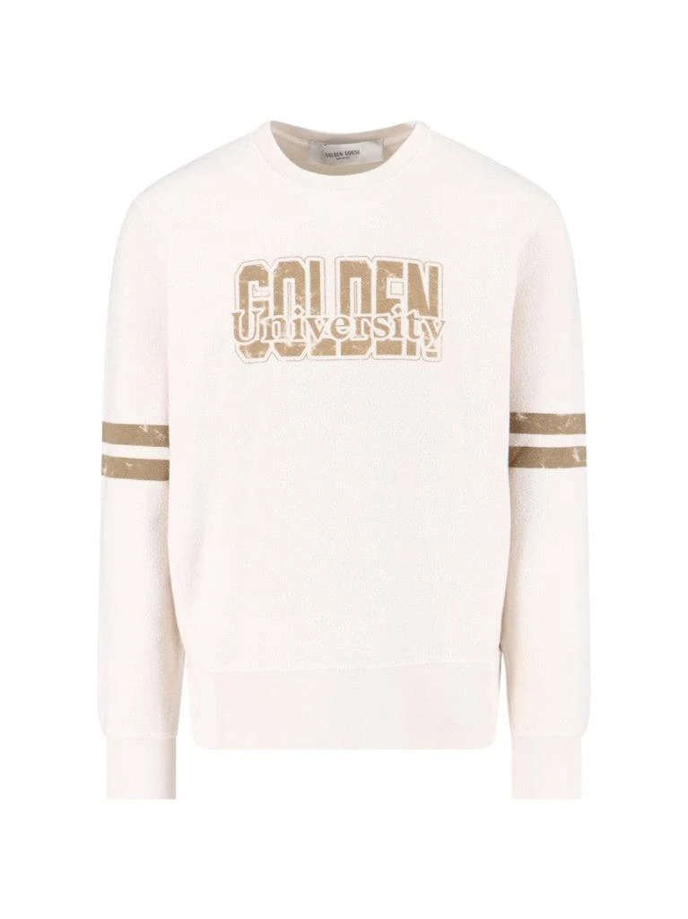 Golden Goose Logo Crewneck Sweatshirt Cream 1