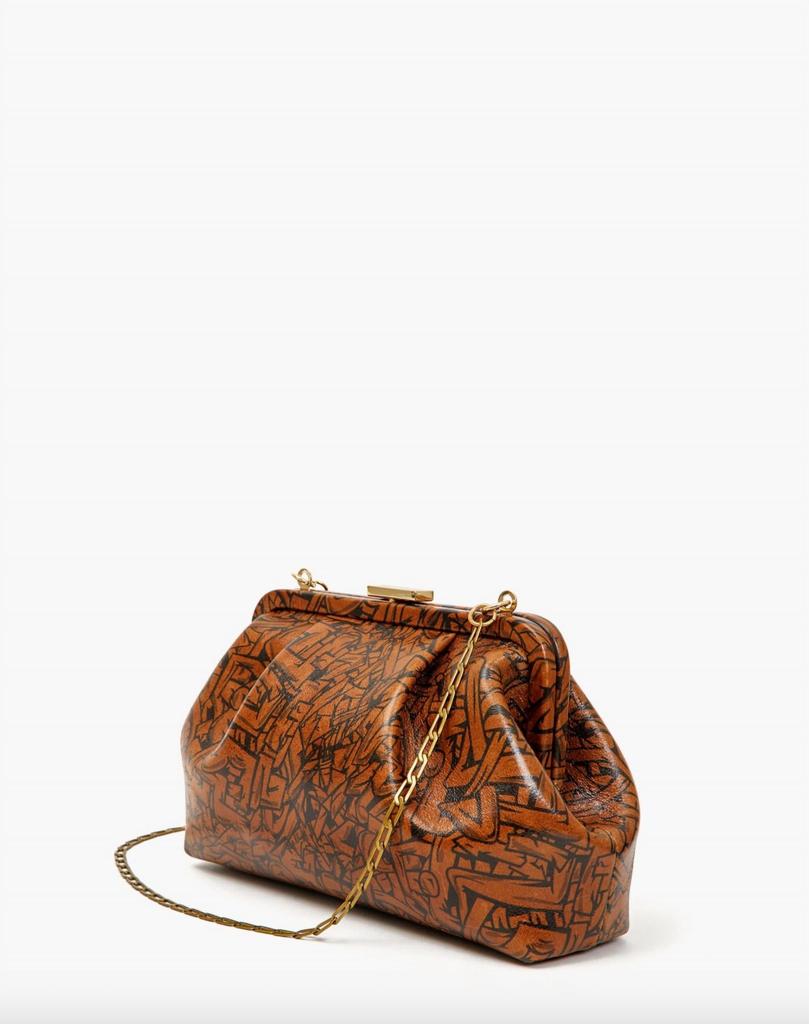 Clare V Women's Sissy Clutch Bag In Tan Graffiti